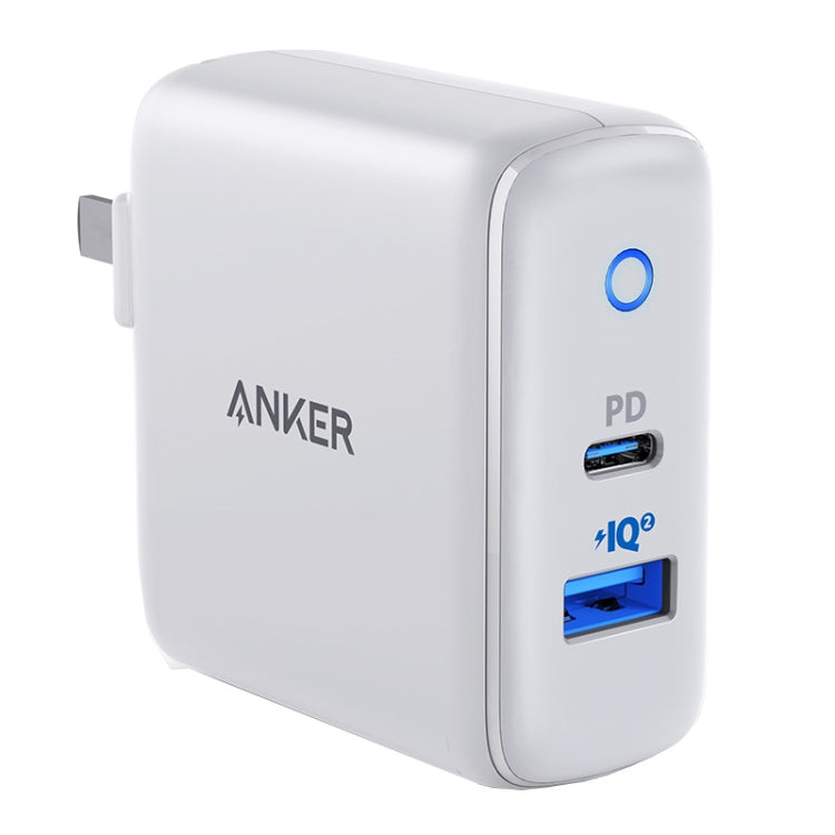 ANKER A2626 33W PowerPort PD Interface USB-C / Type-C + PowerIQ 2.0 USB-A Interface Chargeur mural US Plug (Blanc)