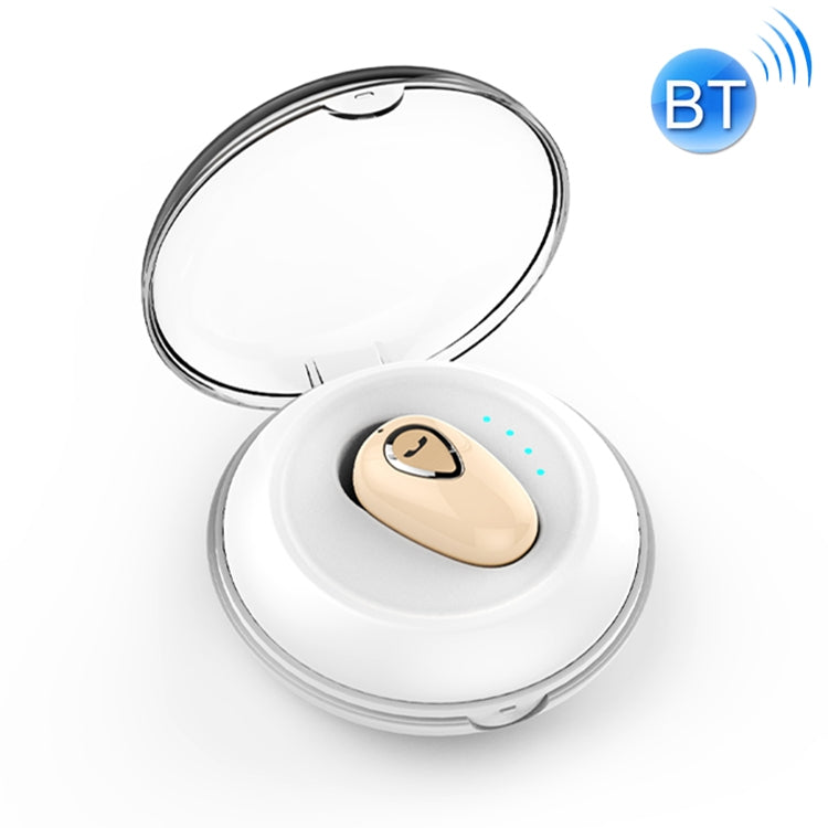 Auriculares Inalámbricos Bluetooth 4.1 a prueba de sudor YX01 con caja de Carga conexión de memoria de soporte y llamada HD (Color carne)