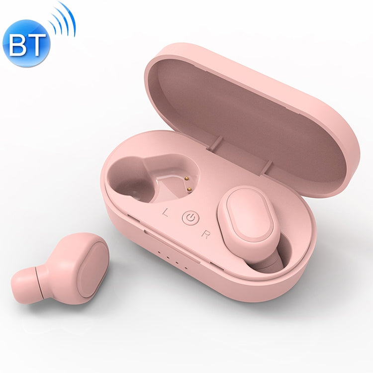 Casque Bluetooth TWS TWS-M1 avec prise en charge de la connexion du boîtier de chargement magnétique et fonction de mémoire d'appel et d'affichage de la batterie (rose)