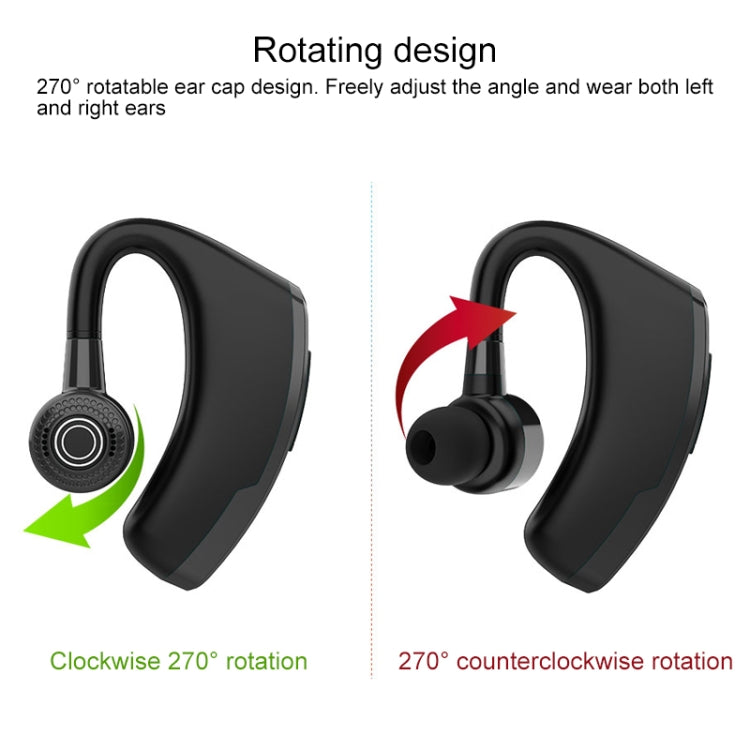 V10 Wireless Bluetooth V5.0 Auriculares Deportivos impermeables sin caja de Carga Jerry Chip diseño de rotación de 270 grados compatible con reducción Inteligente de ruido (Rojo)