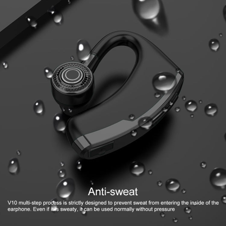 V10 Wireless Bluetooth V5.0 Sports Headphones without Charging Box CSR Chip Support Voice Reception and 10-Minute Quick Charge (Black)
