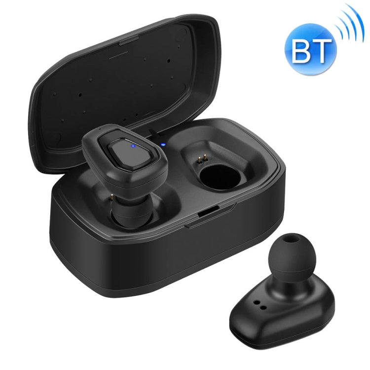A7 TWS Bluetooth 5.0 Double écouteur Bluetooth sans fil avec appel de prise en charge de la boîte de charge (noir)