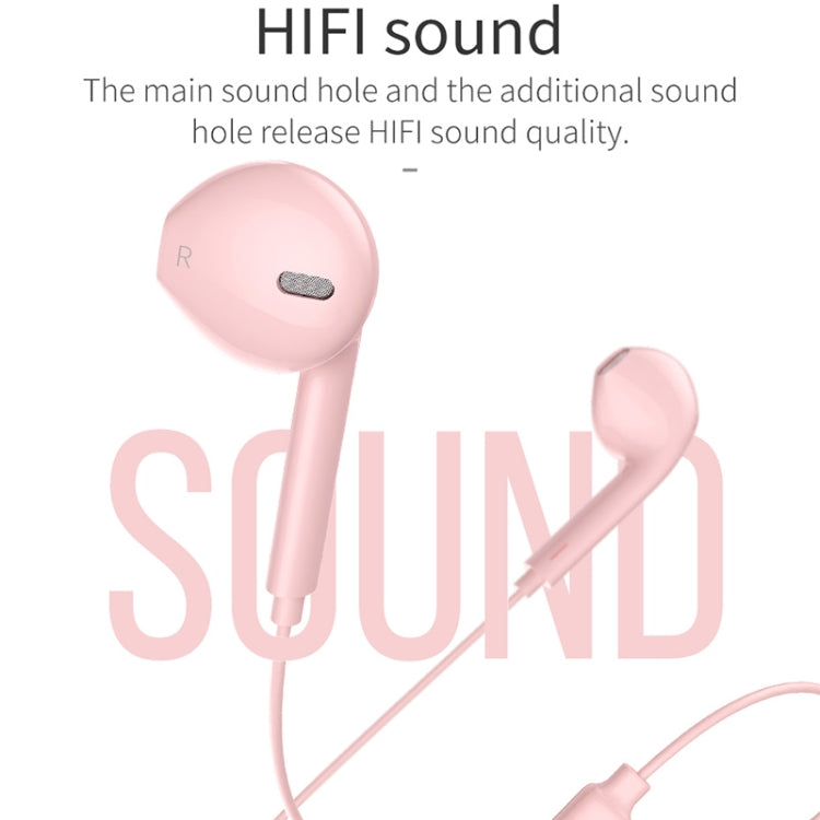 Hoco M55 HIFI Headphone with Cable Control and Sound with Microphone (Pink)