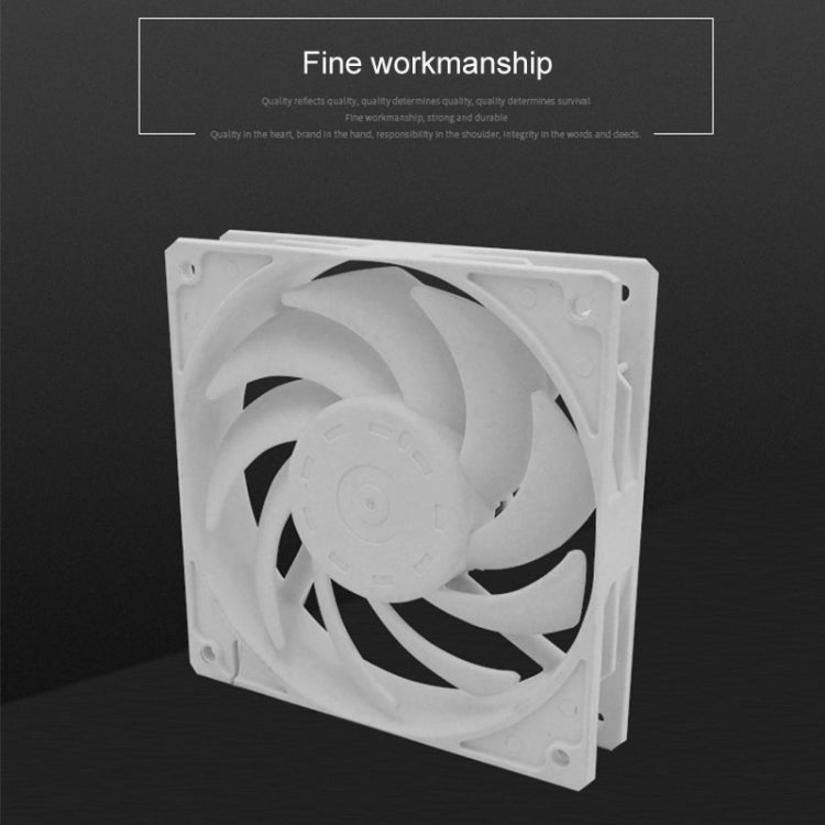 F120 Computer CPU Radiator Cooling Fan (White)