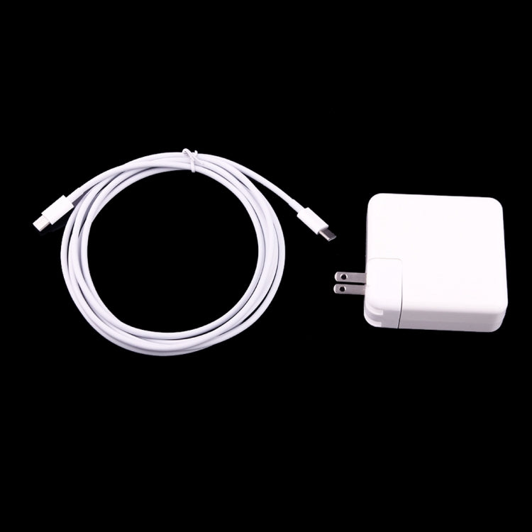 87W USB-C / Type-C Power Adapter with 2m USB Type-C Male to USB Type-C Charging Cable for iPhone Galaxy Huawei Xiaomi LG HTC and other Smartphones rechargeable devices US Plug