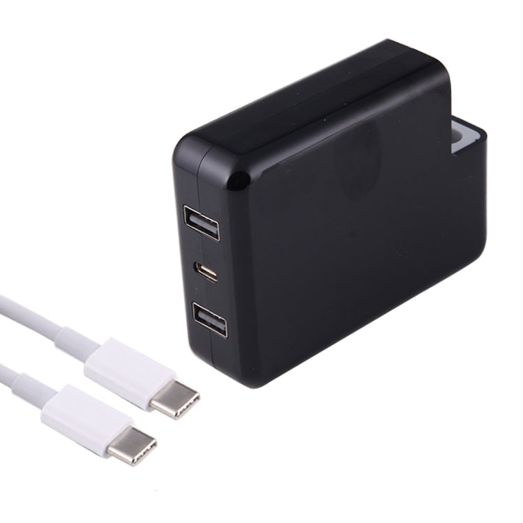 87W / 61W USB-C / Type-C Power Adapter Fast Charging with 2 me USB-C / Type-C Cable automatic identification without Plug