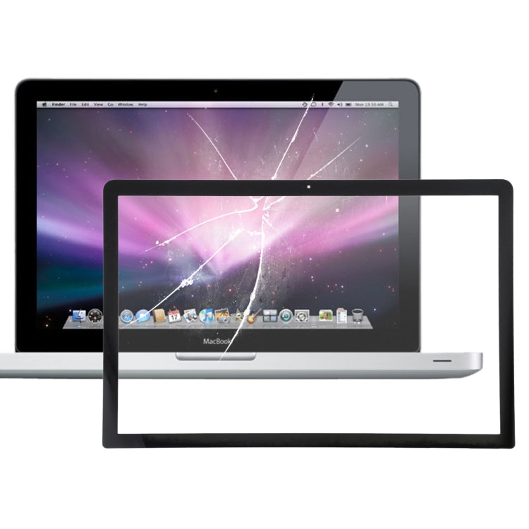 Front Screen Outer Glass Lens for MacBook Pro 15 A1286 2009-2012 (Black)