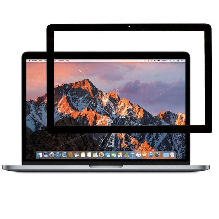 Lente de Cristal Exterior de Pantalla Frontal Para Macbook Pro A1278 (Negro)