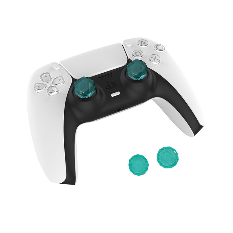 2 Tapas de agarre de Juegos de textura de diamante Para PS5 (Verde)