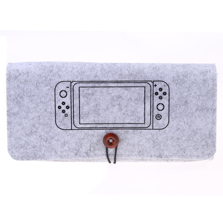 Bolsa Protectora de almacenamiento de bolso de fieltro suave Portátil Para Nintendo Switch (Gris Claro)
