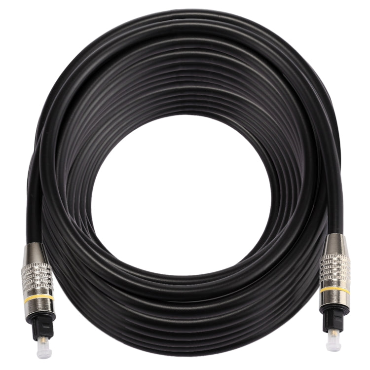 20m OD6.0 mm niquelado Cabeza metálica Toslink Macho a Macho Cable de Audio óptico Digital