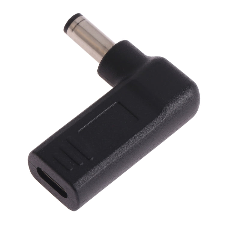 USB-C Type-C to 5.5x2.1mm Male Plug Elbow Adapter Connector
