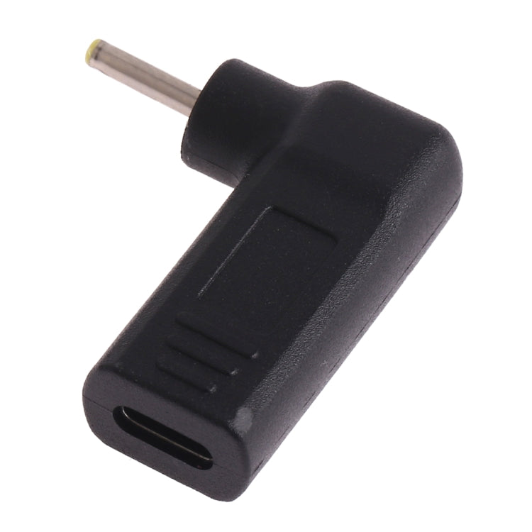 Connecteur adaptateur coudé mâle 2,5 x 0,7 mm vers USB-C Type C femelle