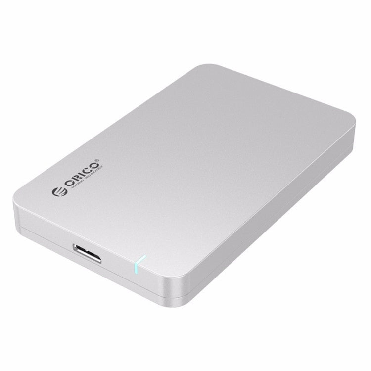 ORICO 2569S3 USB3.0 Micro-B Estuche de almacenamiento de caja de Disco Duro externo Para Disco Duro / SSD SATA de 9.5 mm y 2.5 pulgadas (Plateado)