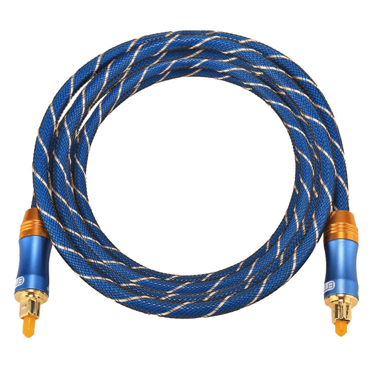 Cable de Audio óptico Digital EMK LSYJ-A 2m OD6.0 mm chapado en Oro con Cabezal de Metal Toslink Macho a Macho