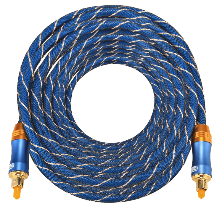 Cable de Audio óptico Digital EMK LSYJ-A 15m OD6.0 mm chapado en Oro con Cabezal de Metal Toslink Macho a Macho