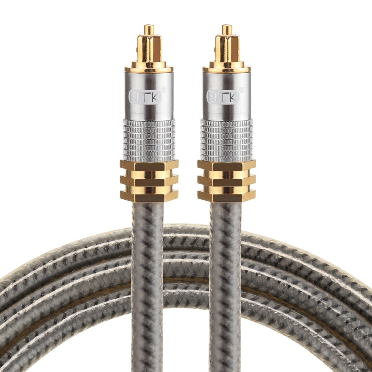 EMK YL-A 1m OD8.0 mm Cable de Audio óptico Digital Macho a Macho Toslink con Cabezal de Metal chapado en Oro