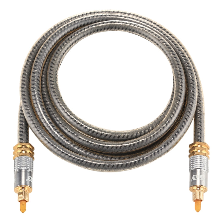 EMK YL-A 1.5m OD8.0 mm Cable de Audio óptico Digital Macho a Macho Toslink con Cabezal de Metal chapado en Oro