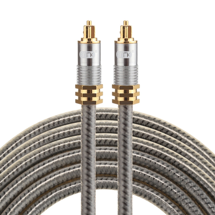 EMK YL-A 3m OD8.0 mm Cable de Audio óptico Digital Macho a Macho Toslink con Cabezal de Metal chapado en Oro
