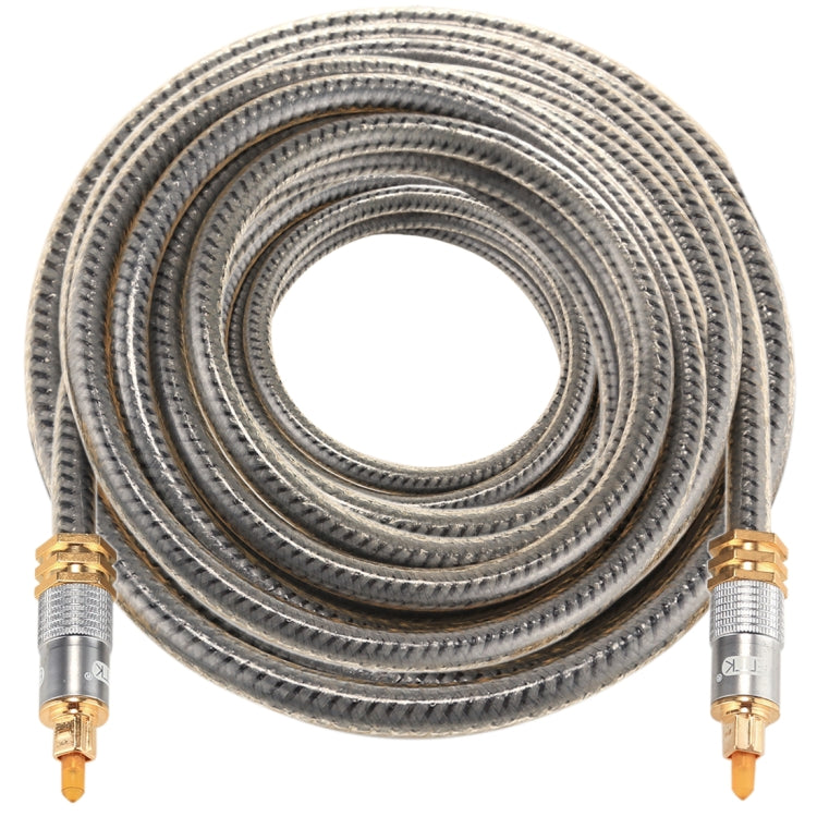 EMK YL-A 15m OD8.0mm Male to Male Toslink Digital Optical Audio Cable with Gold Plated Metal Header