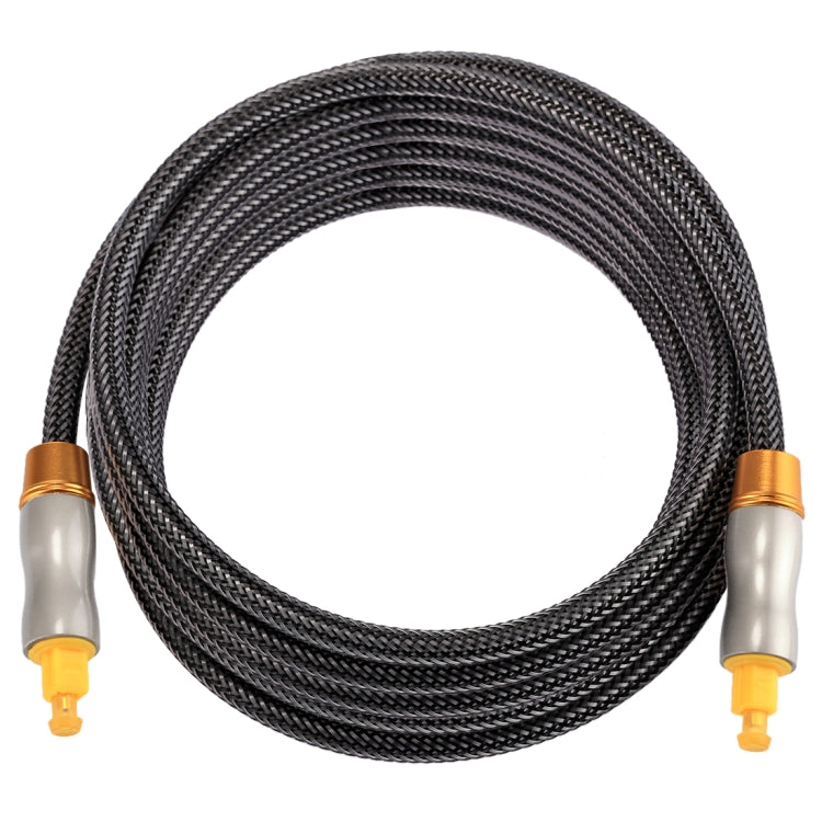 Cable de Audio óptico Digital Macho a Macho Toslink de línea tejida con Cabeza metálica chapada en Oro de 3m OD6.0 mm