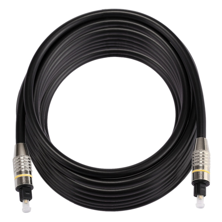 Cable de Audio óptico Digital Macho a Macho Toslink de Cabeza metálica niquelada OD6.0 mm de 8m OD6.0 mm