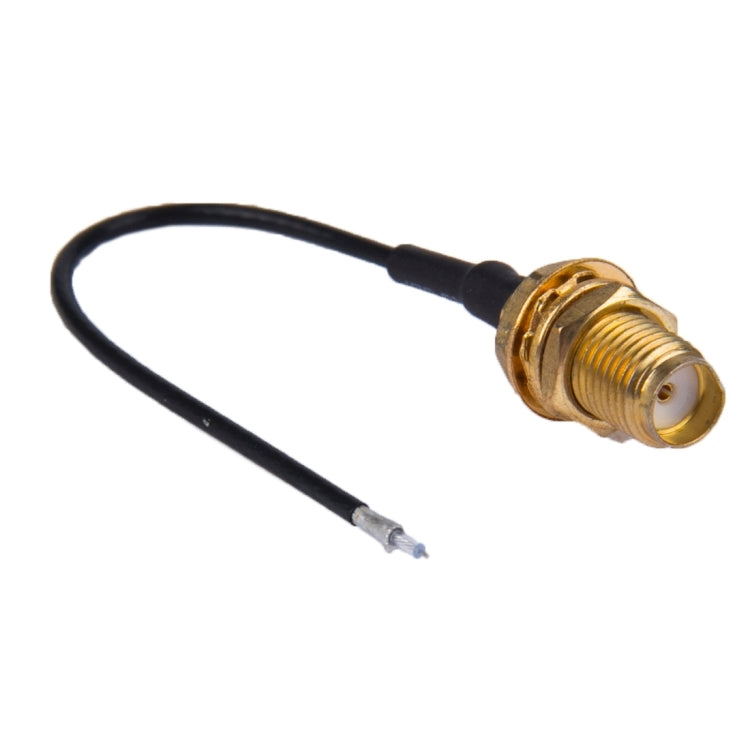 SMA Hembra Tuerca Bulkhead Pigtail RF Jumper 1.13 mm Cable Para Placa PCB Longitud: 8cm (Negro)