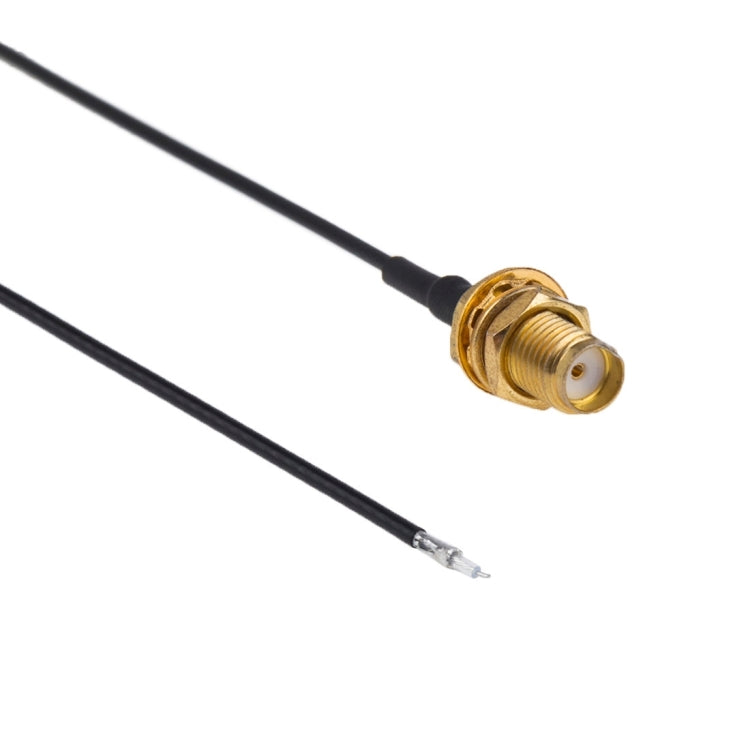 SMA Hembra Tuerca Bulkhead Pigtail RF Jumper 1.13 mm Cable Para Placa PCB Longitud: 8cm (Negro)