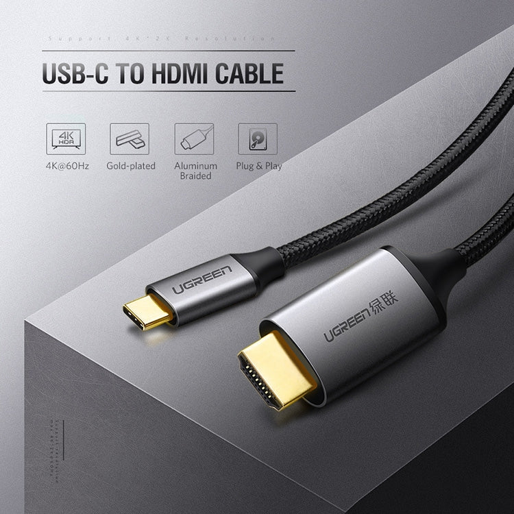 UVerde 1.5m USB-C / Type-C to HDMI 4K x 2K HD Converter Cable (White)
