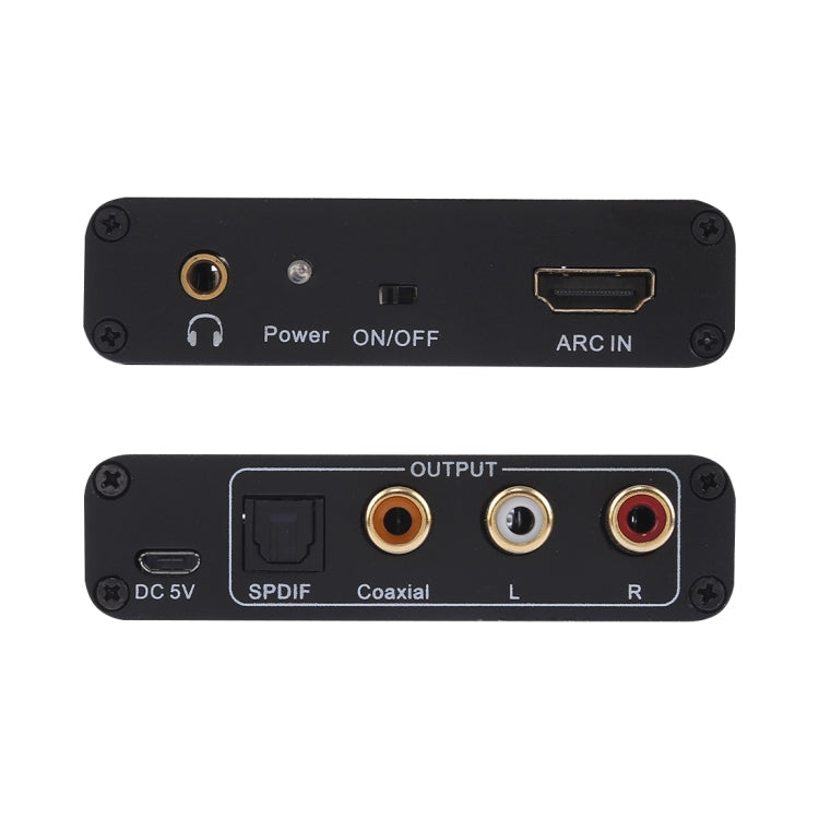 192KHz HDMI ARC Audio Extractor ARC vers SPDIF + Coaxial + Convertisseur L / R Adaptateur de canal de retour audio