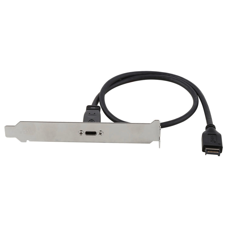 50cm Cabezal de Soporte de Panel USB-C / Tipo-C Hembra a USB 3.1 Tipo-E Cable de extensión Conector Cable Cable