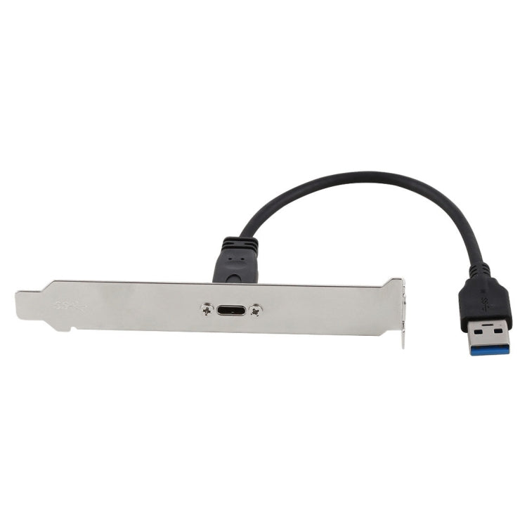 Cabezal de Soporte de Panel de 20 cm USB-C / Tipo-C Hembra a USB 3.0 Cable de extensión Macho Cable de Conector de Cable