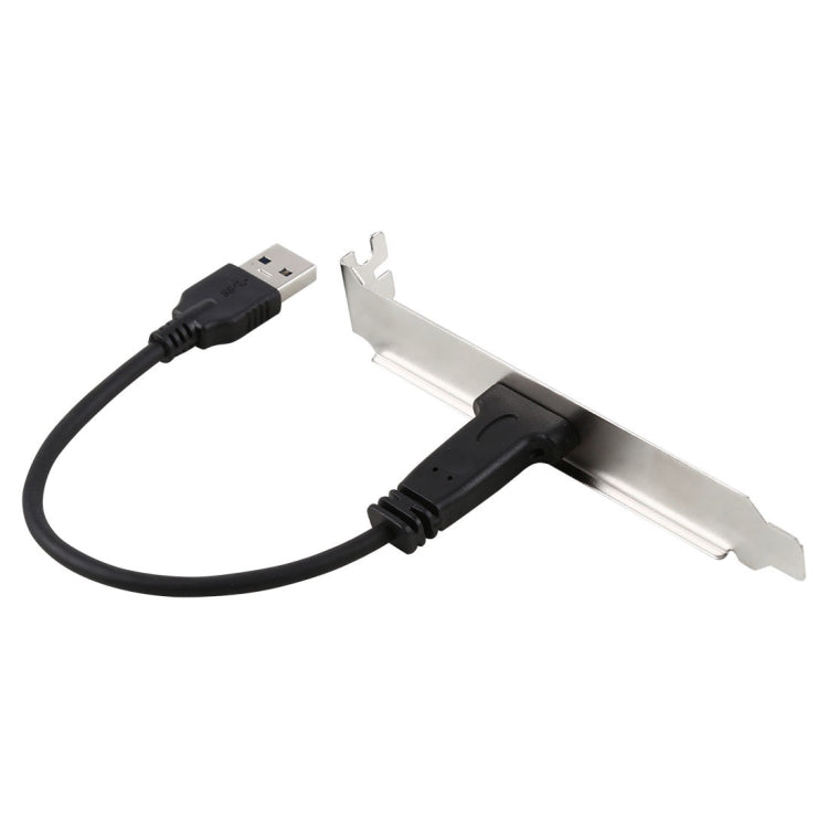 Cabezal de Soporte de Panel de 20 cm USB-C / Tipo-C Hembra a USB 3.0 Cable de extensión Macho Cable de Conector de Cable