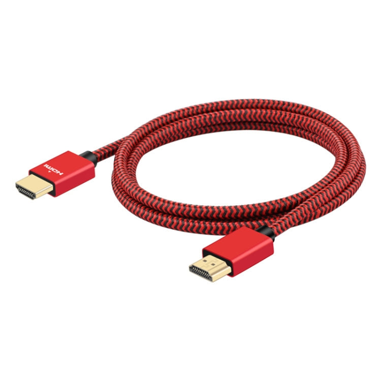 Tête HDMI 2.0 plaquée or Uld-Unite Câble tressé en nylon mâle vers mâle Longueur du câble : 1,2 m (rouge)
