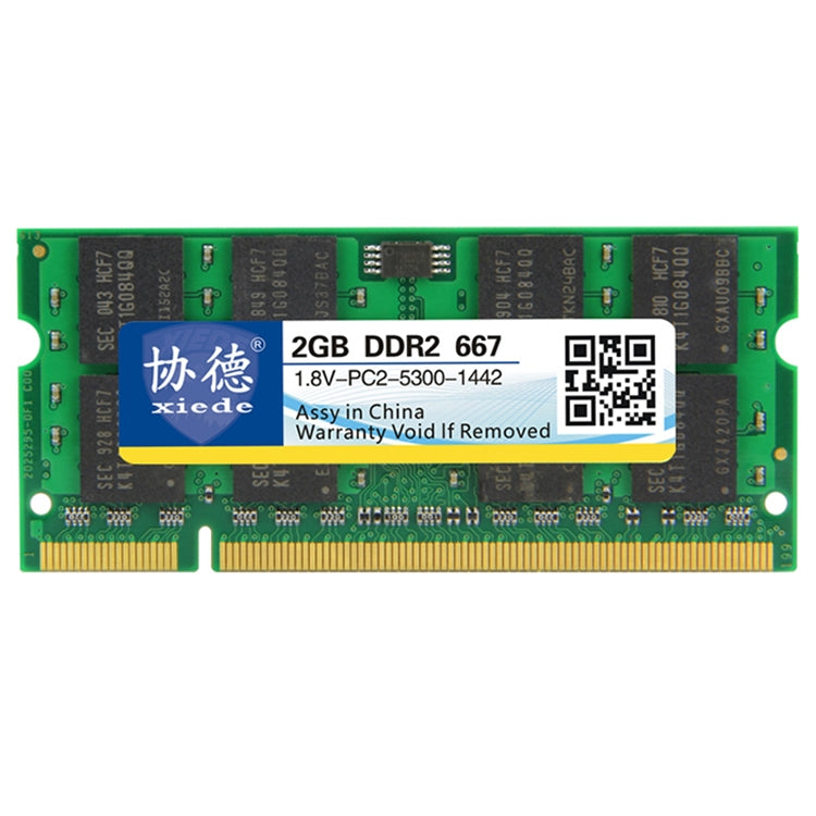 XIEDE X025 DDR2 667MHz 2GB Module de RAM de mémoire de compatibilité complète générale pour ordinateur portable