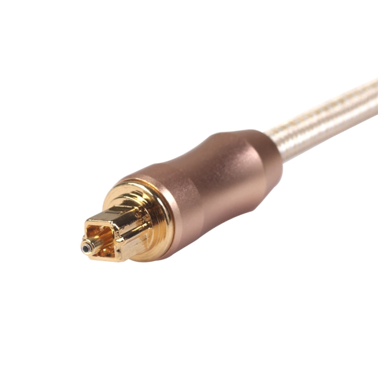 QHG02 SPDIF Toslink Cable de Audio de fibra Óptica trenzada chapada en Oro longitud: 1 m