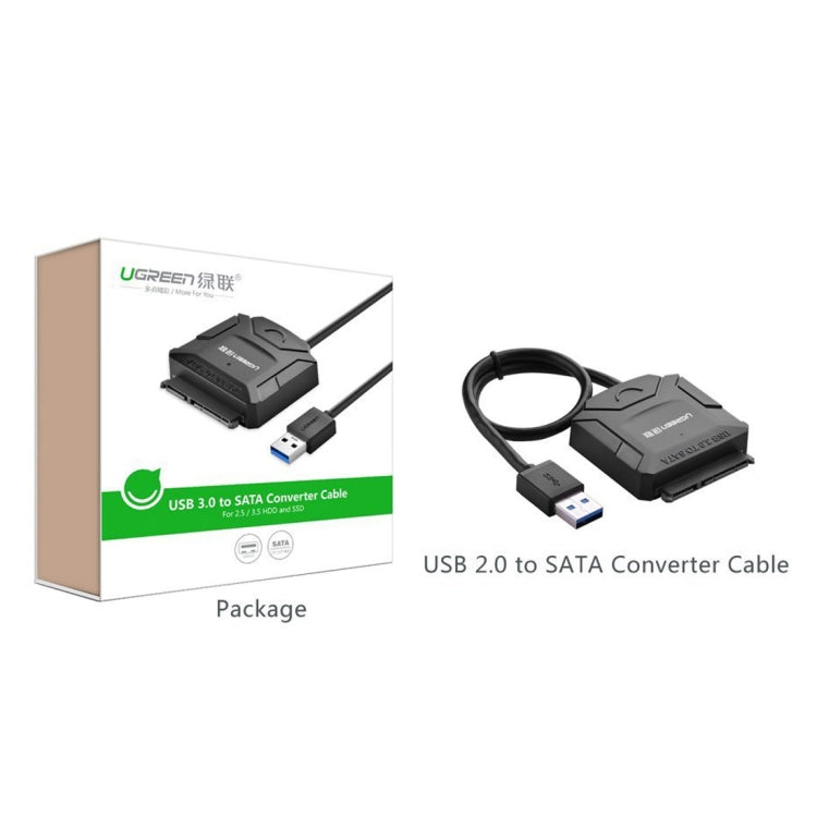Convertidor de Cable adaptador UVerde USB 3.0 a SATA Para Disco Duro de 2.5 / 3.5 pulgadas HDD y SSD compatible con UASP SATA 3.0 (Negro)