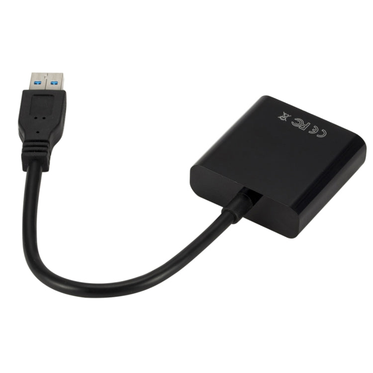 USB3.0 to VGA External Graphics Card Converter Cable Resolution: 1080P (Black)