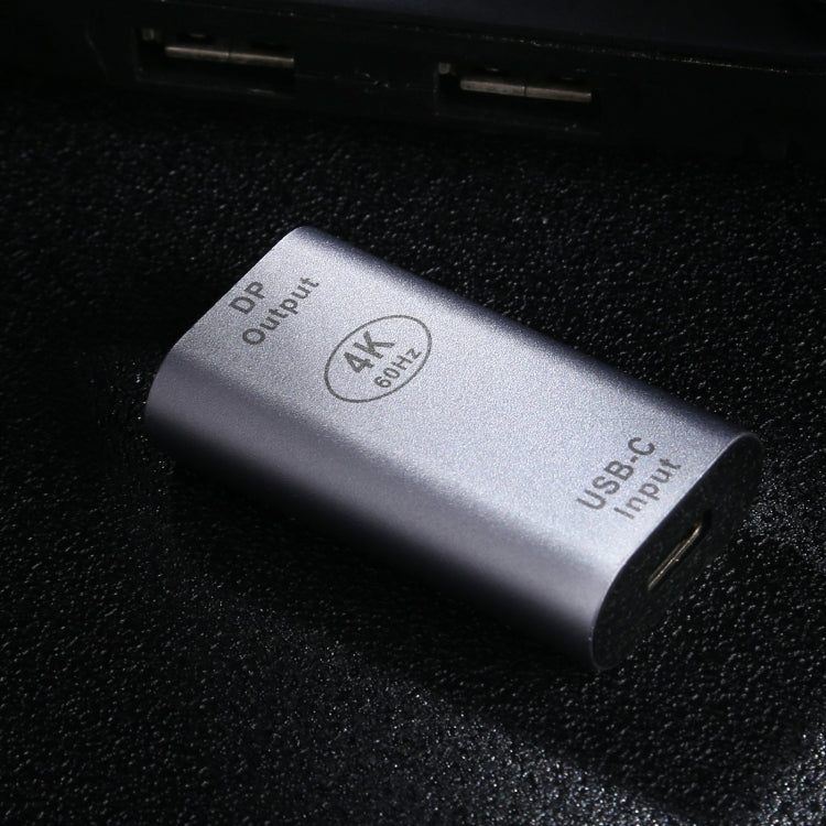 Adaptador de aleación de Aluminio tipo C / USB-C Hembra a Mini DP Hembra (Plateado)