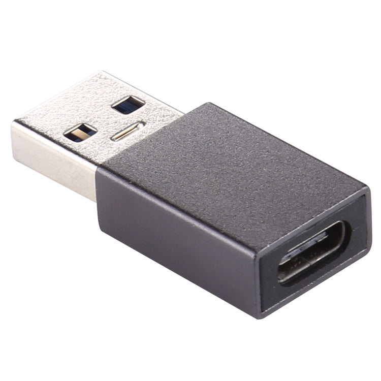 Adaptador de aleación de Aluminio USB 3.0 Macho a tipo C / USB-C Hembra (Negro)