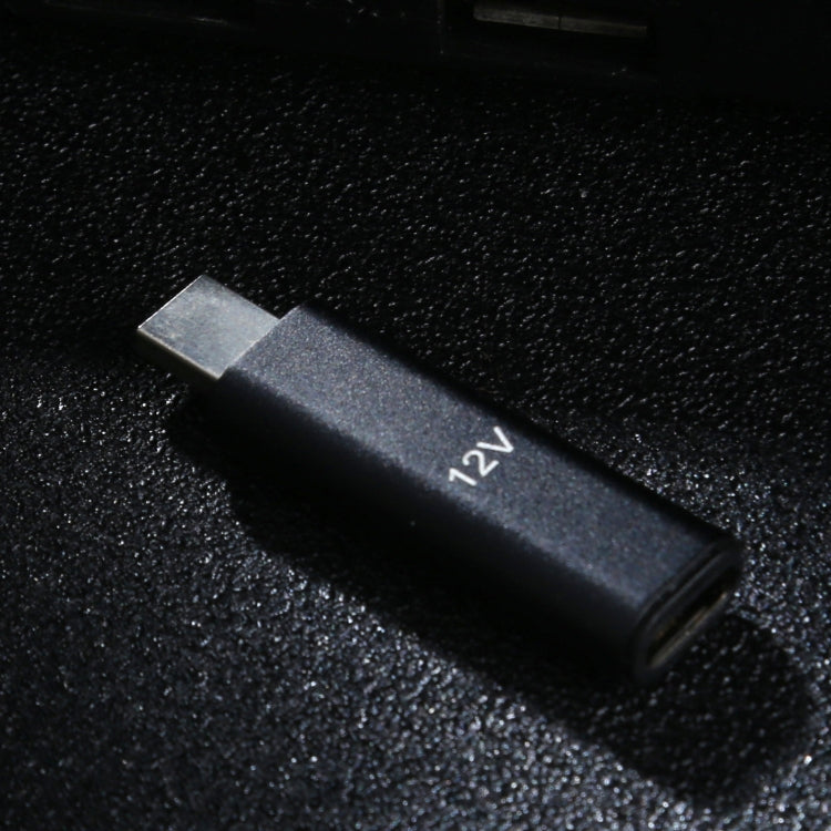 Adaptador de aleación de Aluminio de 12V tipo C / USB-C Hembra a PD Para Asus (Negro)