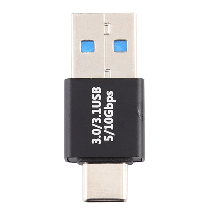 Adaptador de aleación de Aluminio Macho tipo C / USB-C a USB 3.0 Macho (Negro)