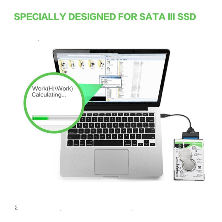 USB-C / Type-C 3.1 Male to SATA (15-pin + 7-pin) HDD Data Converter Cable Length: 20cm