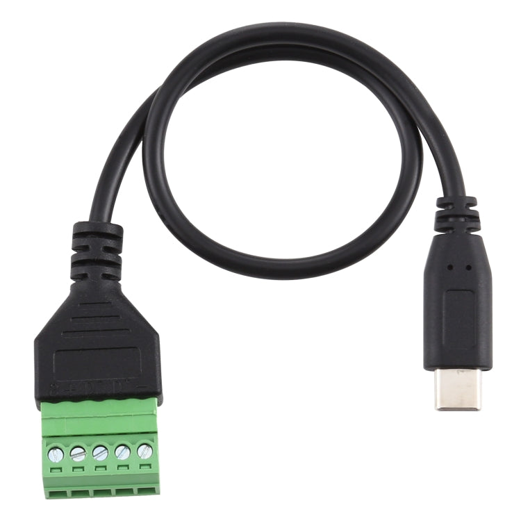 Pluggable Terminals USB-C / Type-C Male to 5 Pin Solderless USB Connector Solderless Connection Adapter Cable Length: 30cm