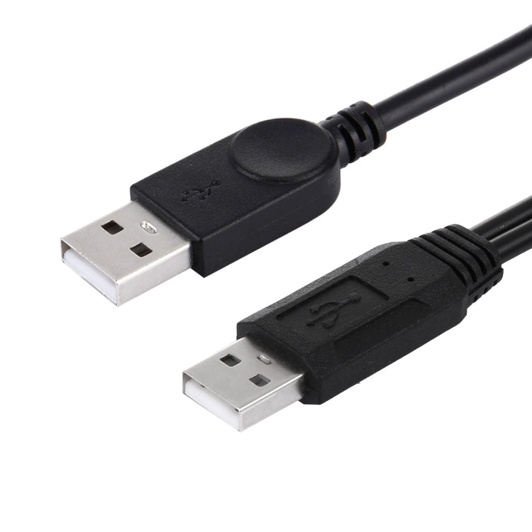 2 in 1 USB 2.0 Male to 2 Dual USB Male Cable For Computer / Laptop length: 50 cm