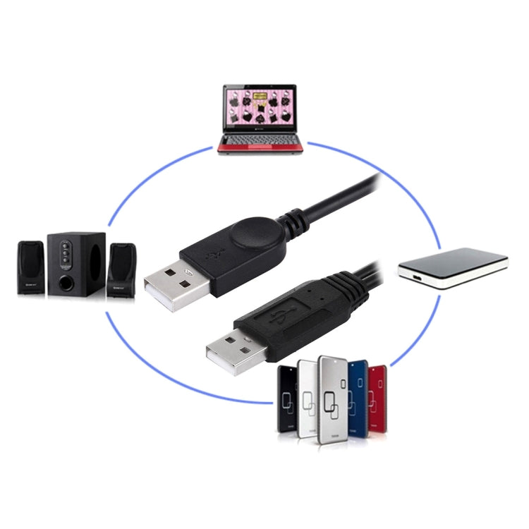 Câble 2 en 1 USB 2.0 Male vers 2 Dual USB Male Pour Ordinateur / Laptop Longueur : 50 cm