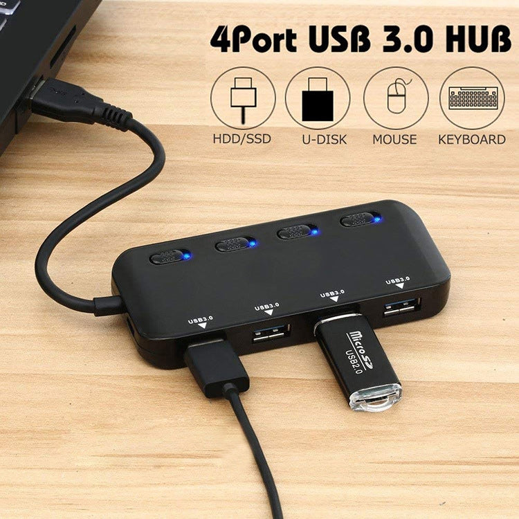Hub USB 3.0 Con Interruptor Independiente
