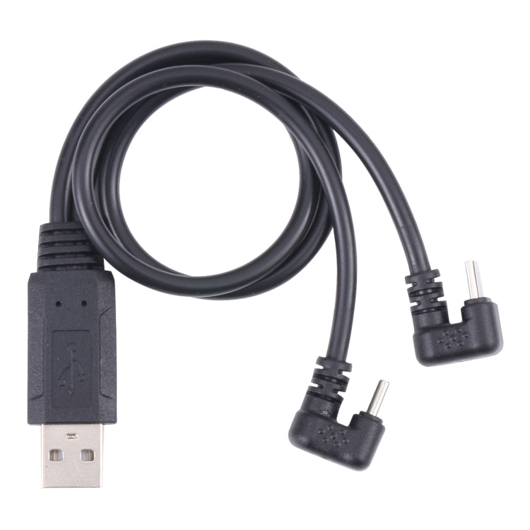 U-shaped USB-C / Type-C Male + Micro USB Male to USB Cable