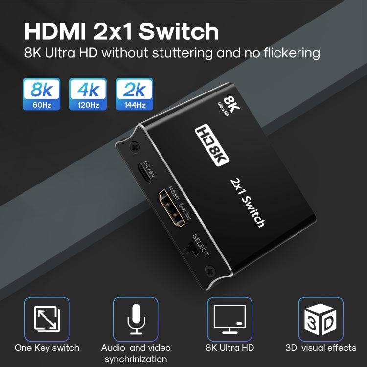 NK-W80 8K UHD HDMI 2x1 One Way Switch