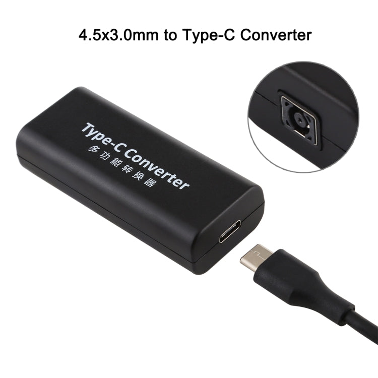 DC 4.5X3.0 mm Power Jack Hembra a USB-C Tipo C Adaptador de Conector de Alimentación Hembra con 15Cm USB-C Type C Cable